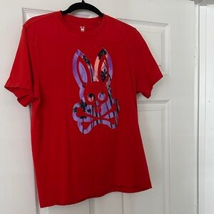 Psycho Bunny Red Graphic Tee